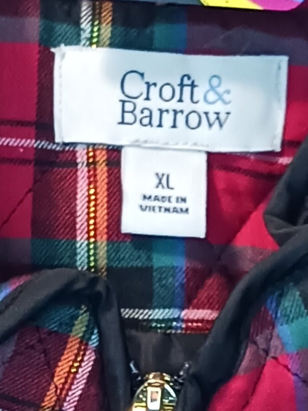 #180 NWOT Croft & Barrow Red/Black Vest Size XL - Picture 4 of 5